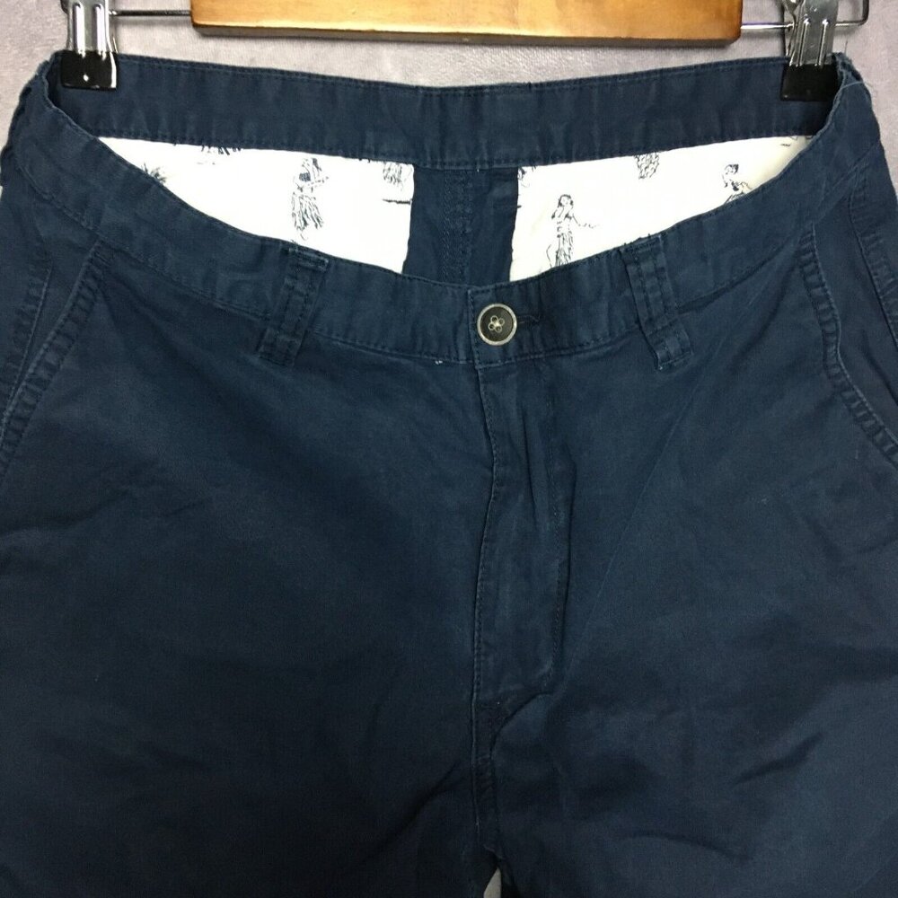 Tommy Bahama Mens Shorts size 32 Blue Flat Front Cotton Tencel Stretch Casual - Picture 11 of 13